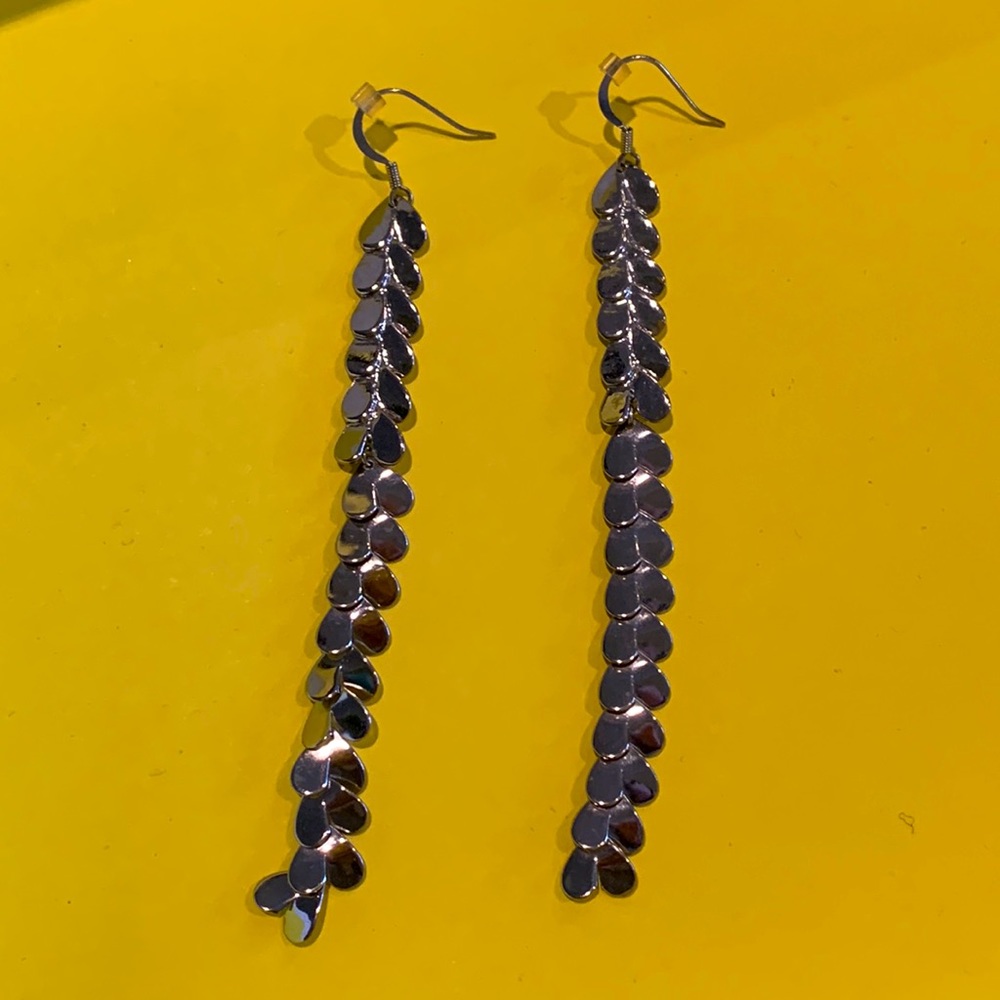 Statement Dangly Silver Earrings